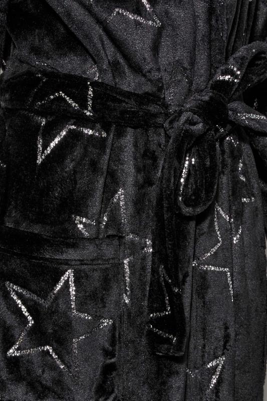 LTS Tall Women's Black Foil Star Print Maxi Dressing Gown | Long Tall Sally 6