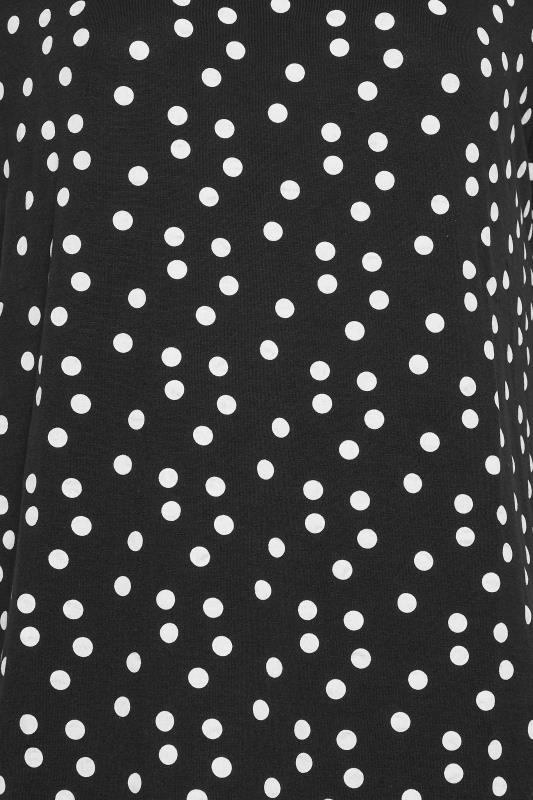 LTS Tall Black Polka Dot Print T-Shirt | Long Tall Sally 4