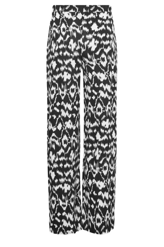 LTS Tall Black & White Abstract Print Wide Leg Trousers  | Long Tall Sally 5