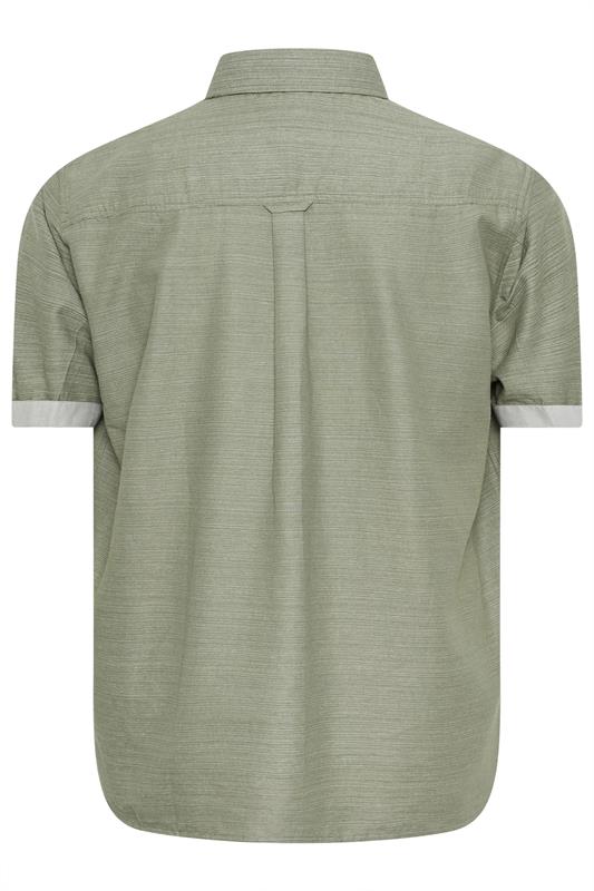 BadRhino Big & Tall Green Short Sleeve Slub Shirt | BadRhino 3