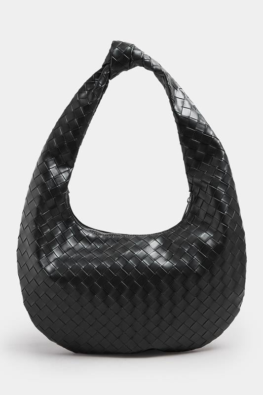 Black Knot Detail Woven Shoulder Bag | Yours Clothing 3