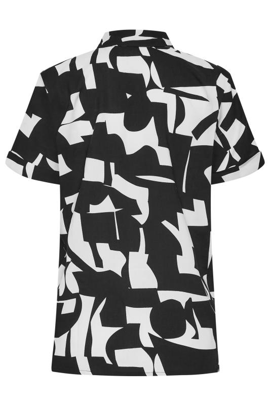 LTS Tall Black Abstract Print Shirt | Long Tall Sally 7