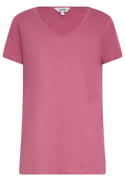 LTS Tall Women's Pink V-Neck T-Shirt | Long Tall Sally 6