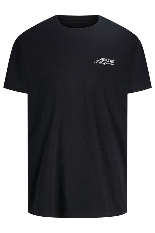 JACK & JONES Big & Tall Black Island Graphic T-Shirt | BadRhino 4
