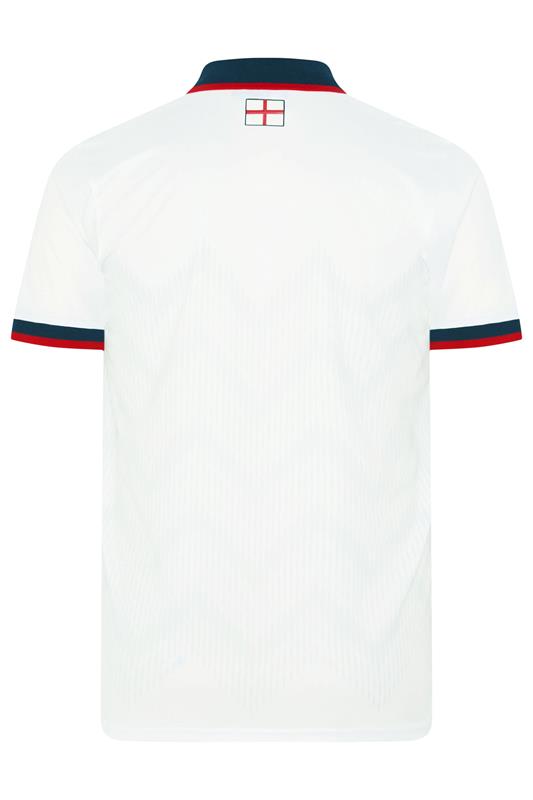 BadRhino Big & Tall White England Football Polo Shirt | BadRhino 7