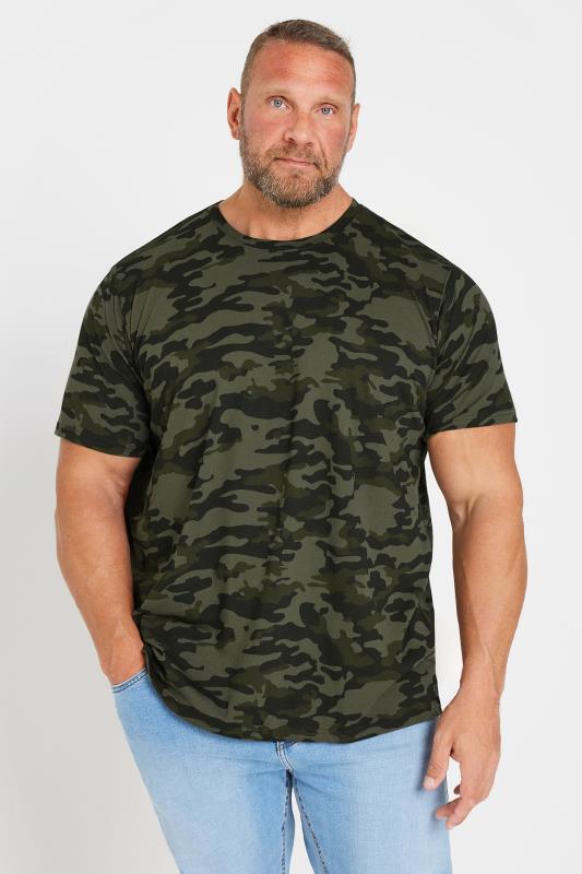 BadRhino Green Camo Print Crew Neck T-Shirt | BadRhino 2