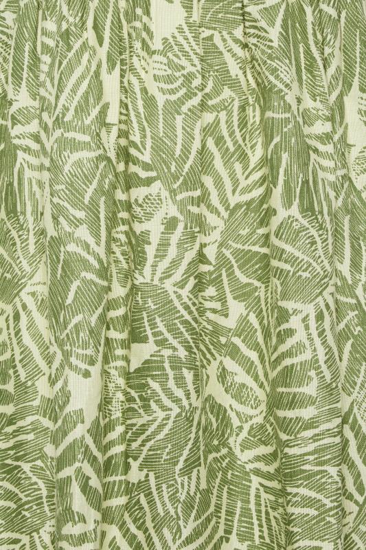 LTS Tall Womens Green Palm Leaf Print Midaxi Dress | Long Tall Sally 5