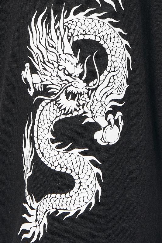 BadRhino Big & Tall Black Extra Long Dragon Graphic Long Sleeve T-shirt | BadRhino 5