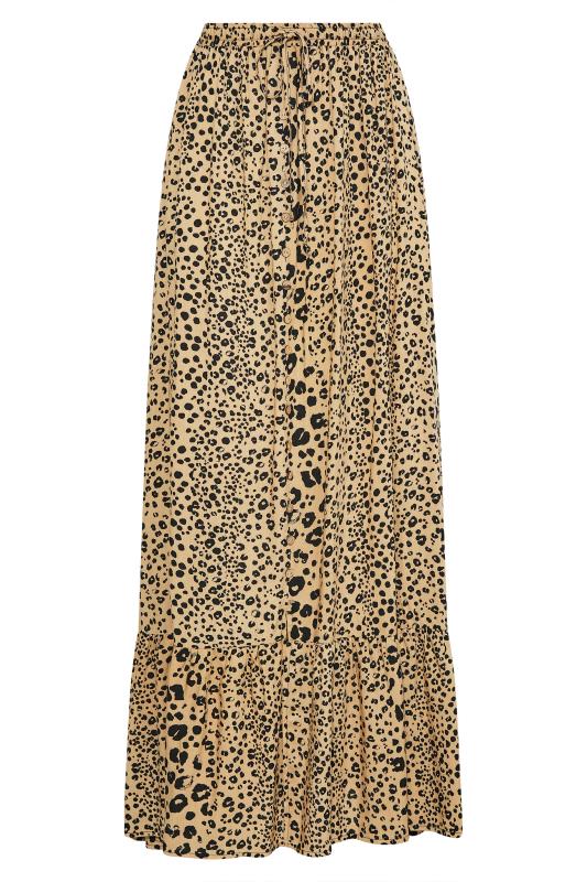 LTS Tall Women's Natural Brown Leopard Print Maxi Skirt | Long Tall Sally 3
