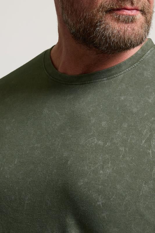 BadRhino Big & Tall 3 PACK Khaki & Navy Acid Wash T-Shirts | BadRhino 5