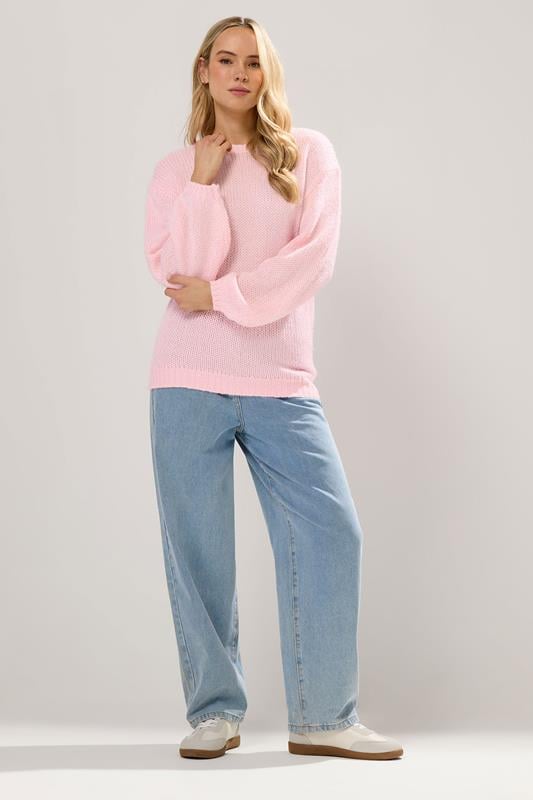 LTS Tall Pink Balloon Sleeve Jumper | Long Tall Sally  2