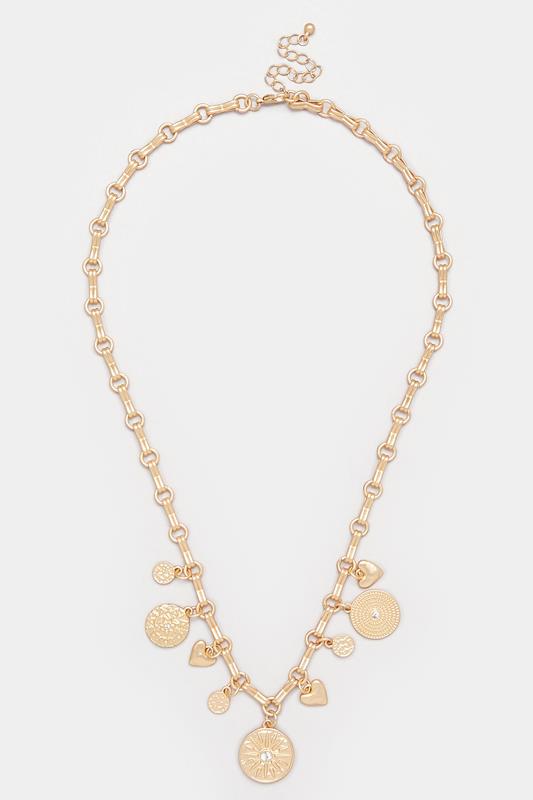 Gold Tone Pendant Charm Necklace | Yours Clothing 2