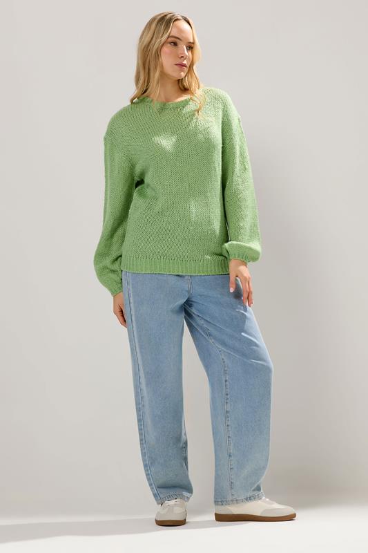 LTS Tall Green Balloon Sleeve Jumper | Long Tall Sally  2
