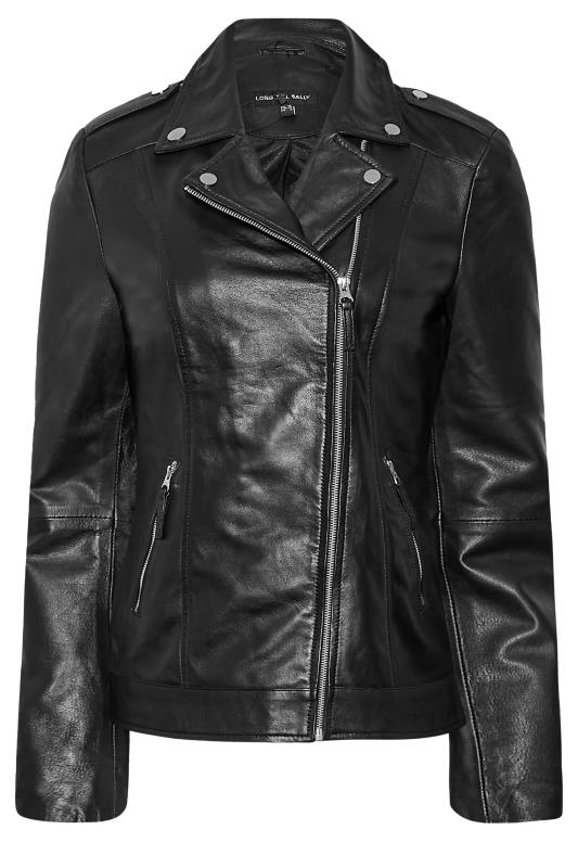 LTS Tall Women's Black Leather Biker Jacket | Long Tall Sally 5