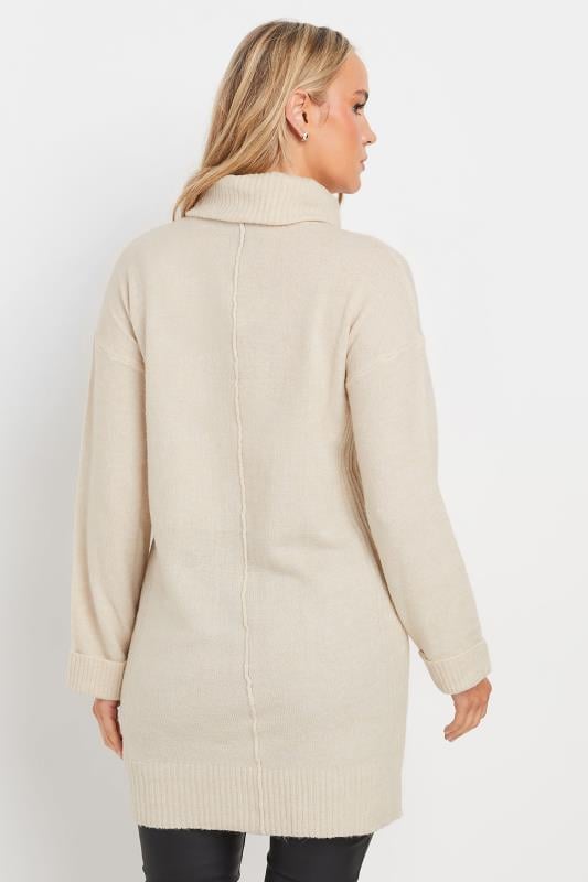 LTS Tall Ivory White Boxy Roll Neck Jumper | Long Tall Sally 3