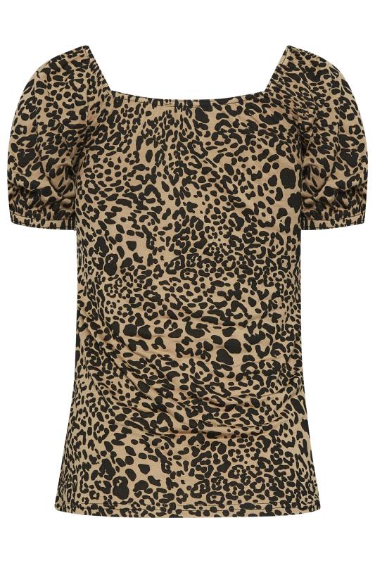 LTS Tall Brown Leopard Print Square Neck Top | Long Tall Sally 8
