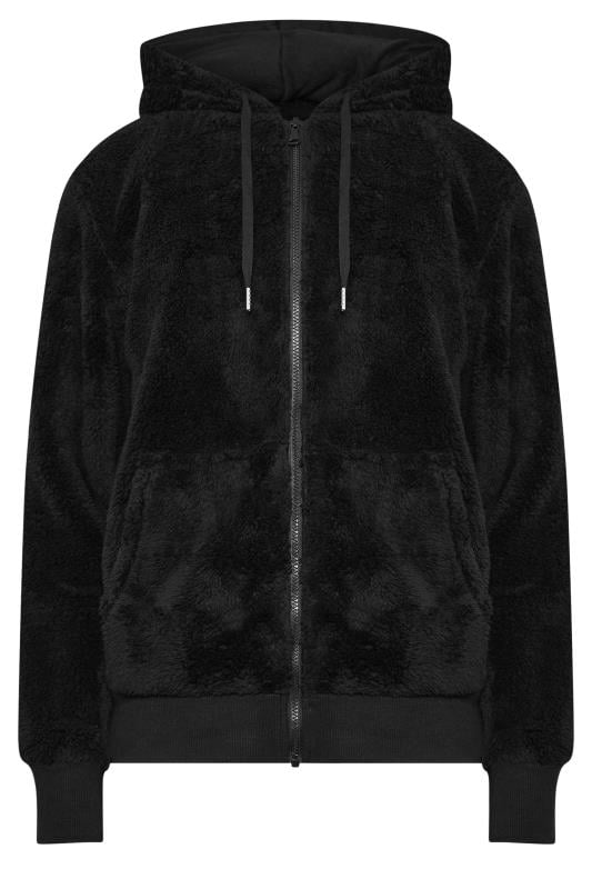 LTS Tall Black Zip Through Fleece Jacket | Long Tall Sally 5