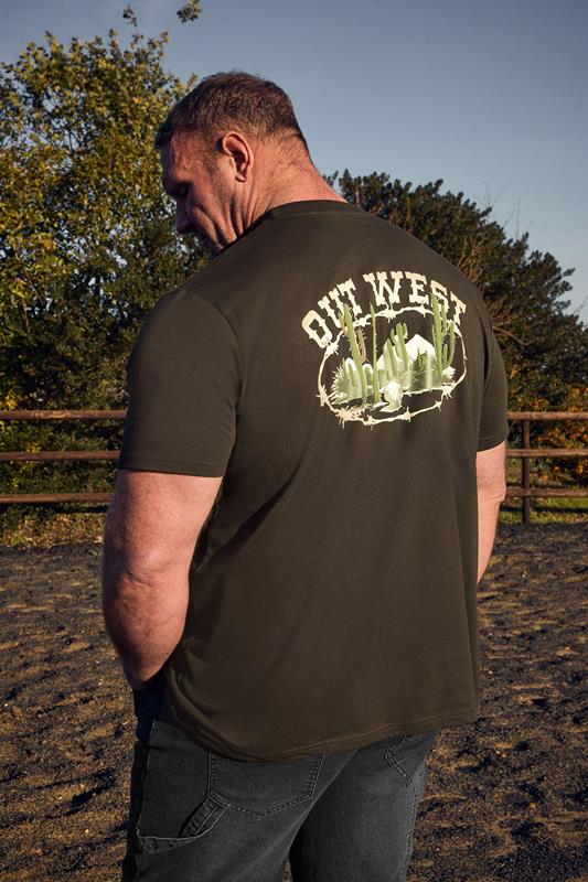  BadRhino Big & Tall Chocolate Brown 'Out West' Graphic T-Shirt
