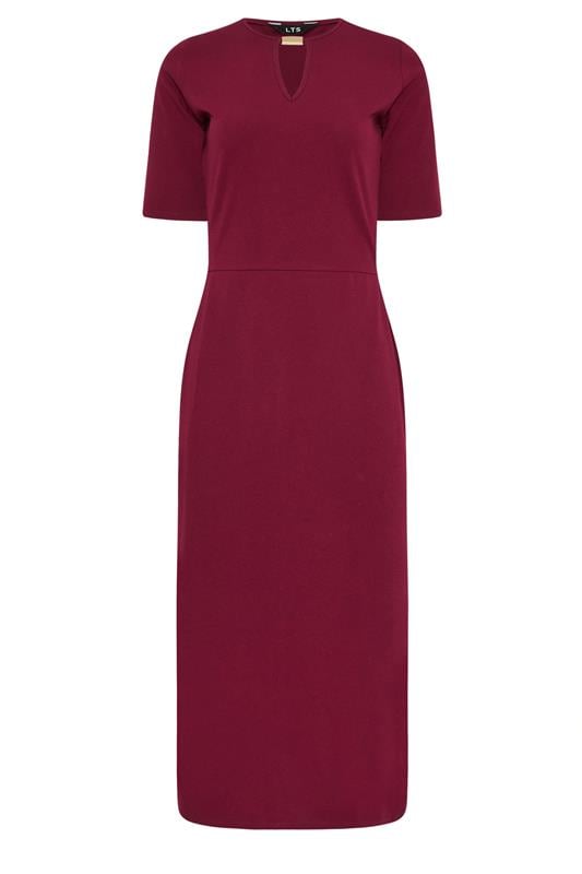 Tall  LTS Tall Red Keyhole Midi Dress