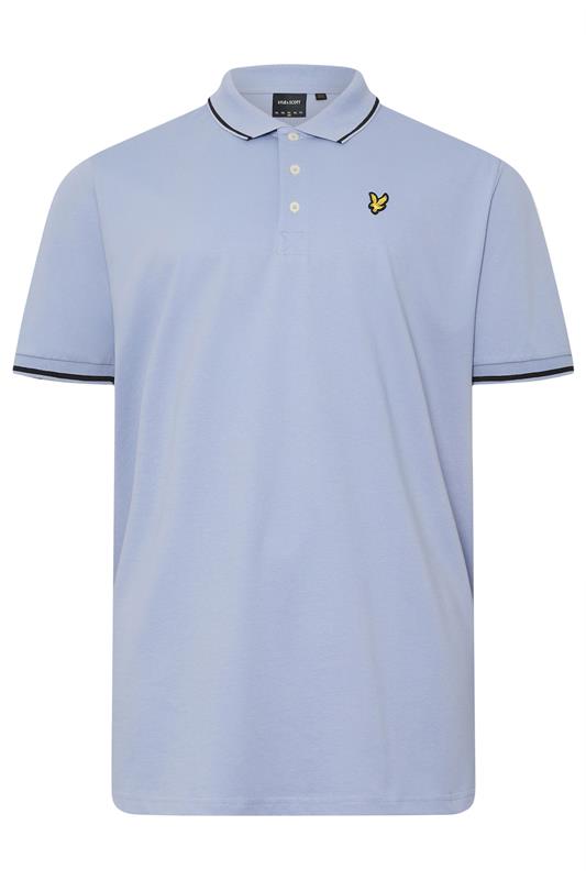 LYLE & SCOTT Big & Tall Bubble Blue Tipped Polo Shirt | BadRhino 2