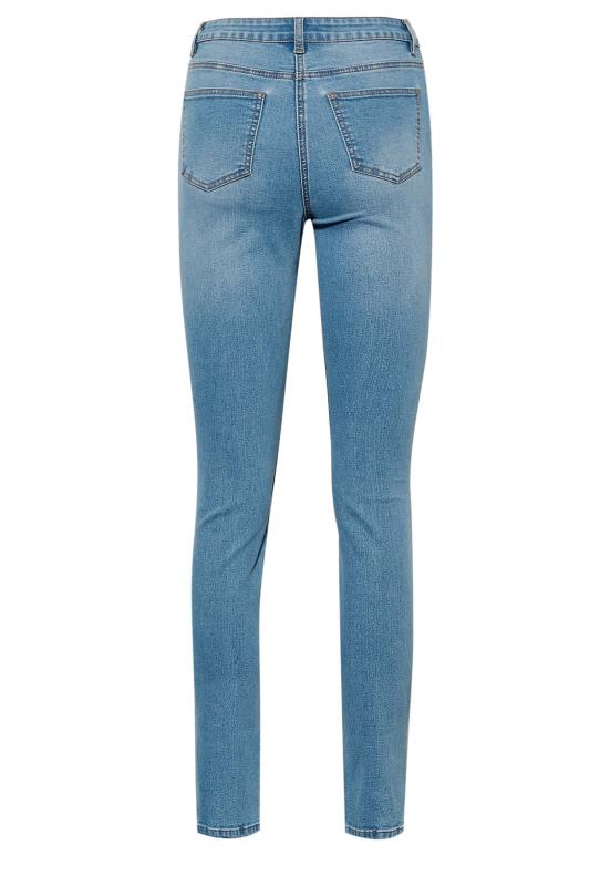 LTS Tall Women's Blue Button Fly Distressed Slim Jeans | Long Tall Sally 6