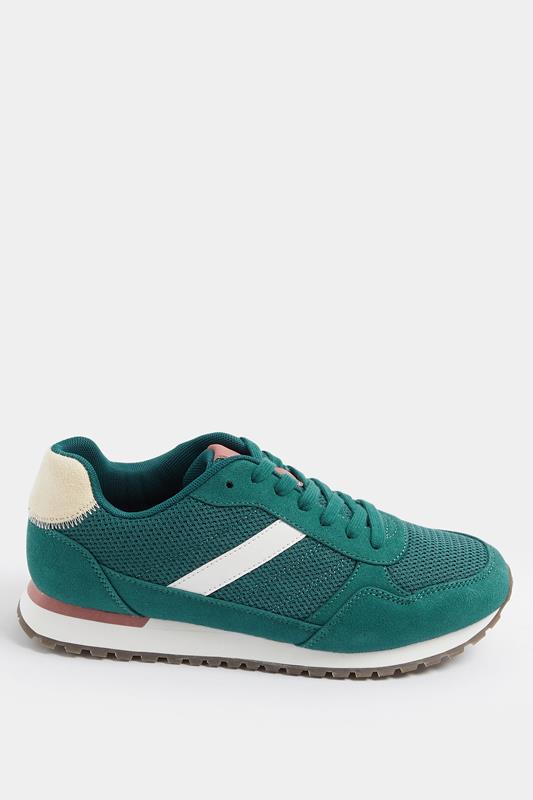 Teal Green Colourblock Trainers In Extra Wide EEE Fit | Yours Clothing 2