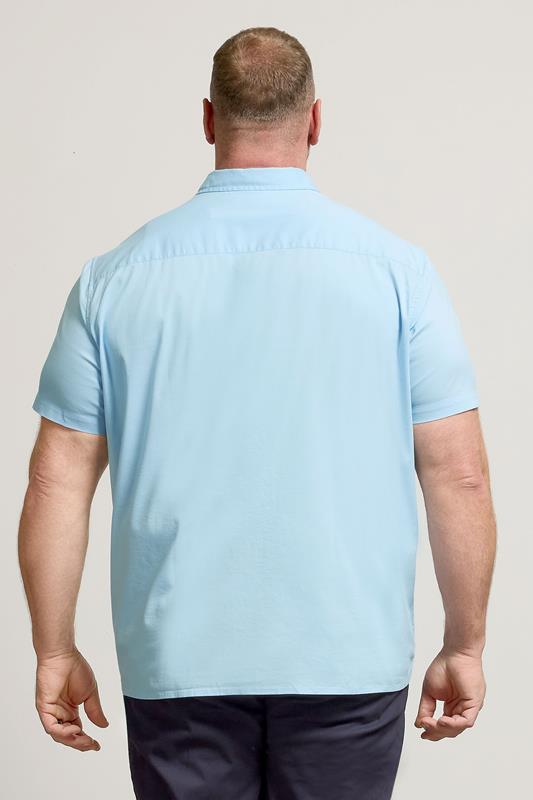 BadRhino Big & Tall Light Blue Short Sleeve Shirt 3