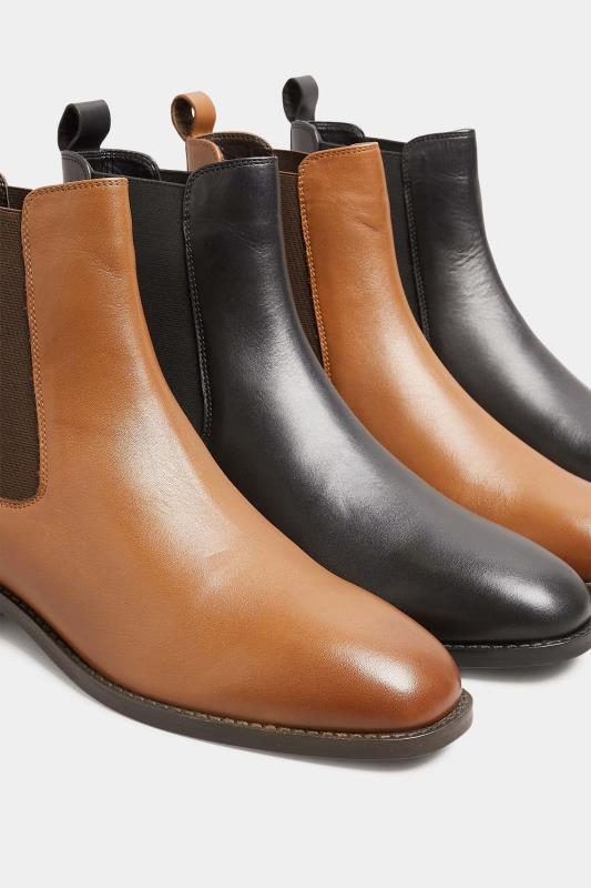 LTS Tan Brown Leather Chelsea Boots In Standard Fit | Long Tall Sally 6