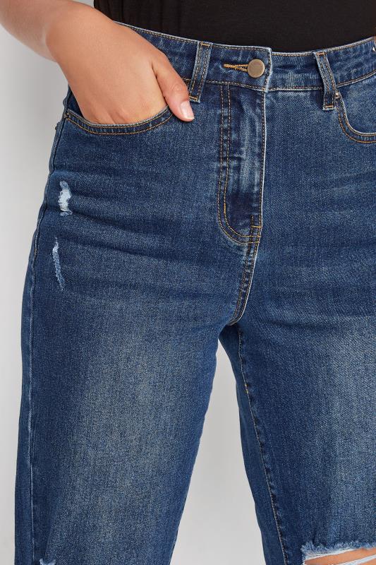 LTS Tall Women's Blue Distressed UNA Mom Jeans | Long Tall Sally 3