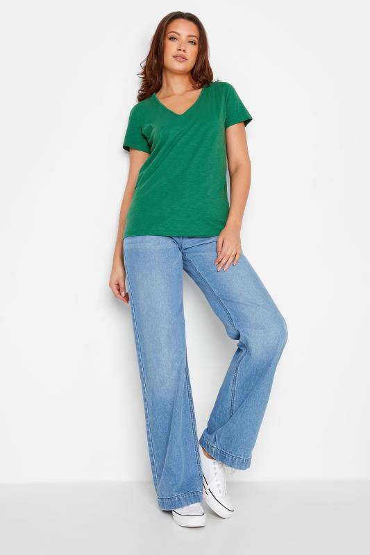 LTS Tall Women's Green Short Sleeve Cotton T-Shirt | Long Tall Sally  2