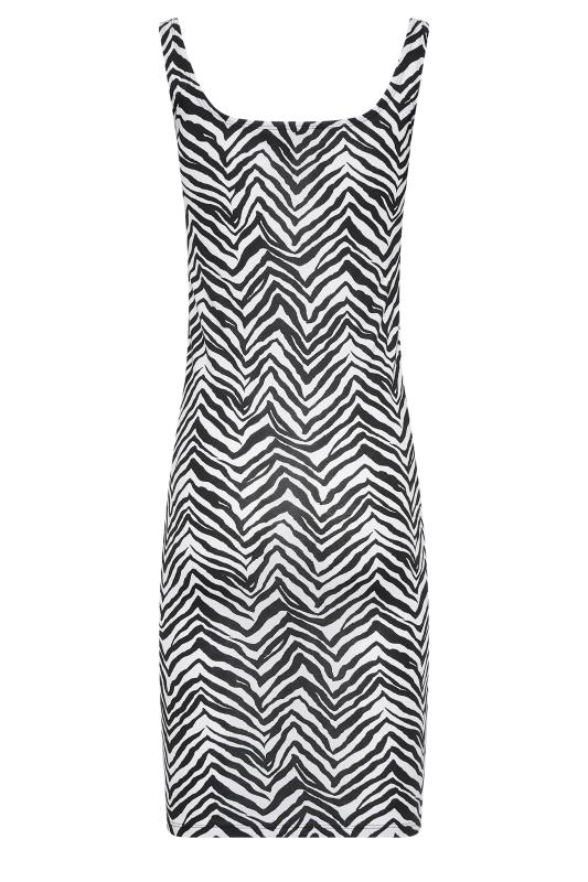LTS Tall Black Zebra Print Sleeveless Jersey Mini Dress | Long Tall Sally 6