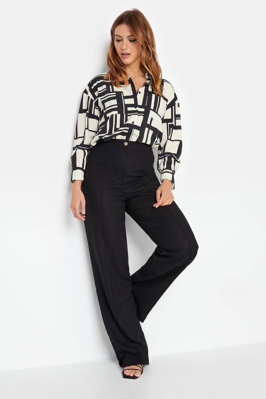 LTS Tall Women's Black & White Abstract Print Blouse