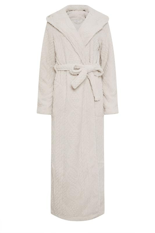 Tall  LTS Tall Natural Brown Cable Maxi Dressing Gown