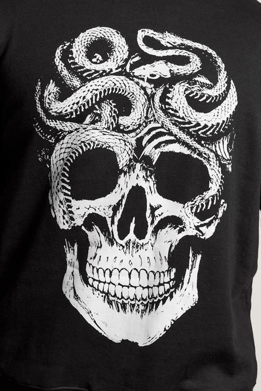 BadRhino Big & Tall Black Skull & Snake Graphic Sweatshirt | BadRhino 5
