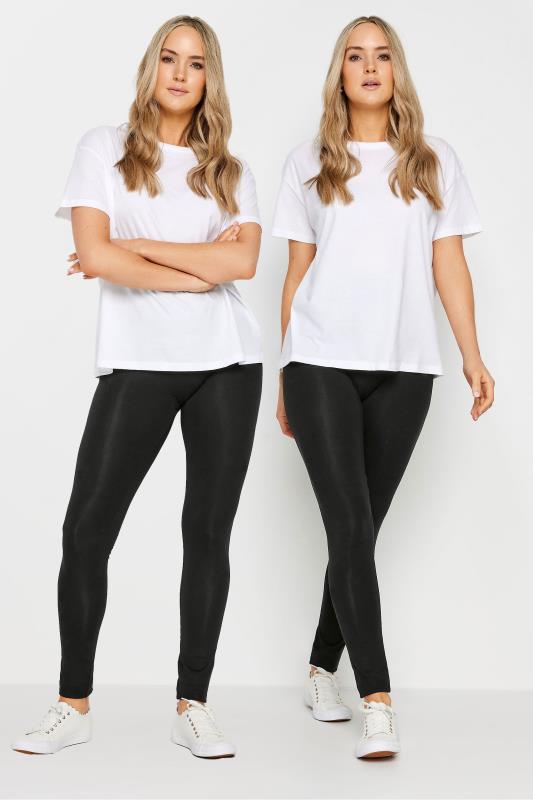 Ankle-Length Leggings Women & Girl Elasticated Soft Cotton Black .Size XL &  XXL