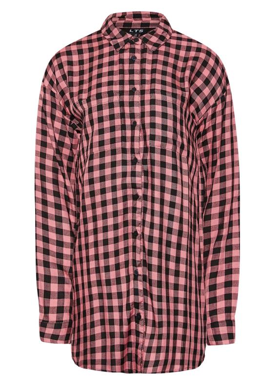 LTS Tall Women's Pink Check Oversized Shirt | Long Tall Sally 6