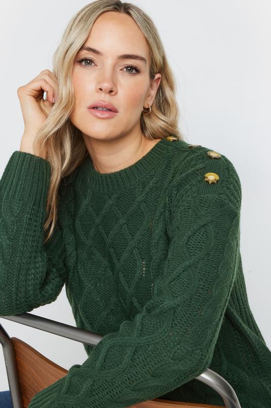 Green knit jumper hotsell