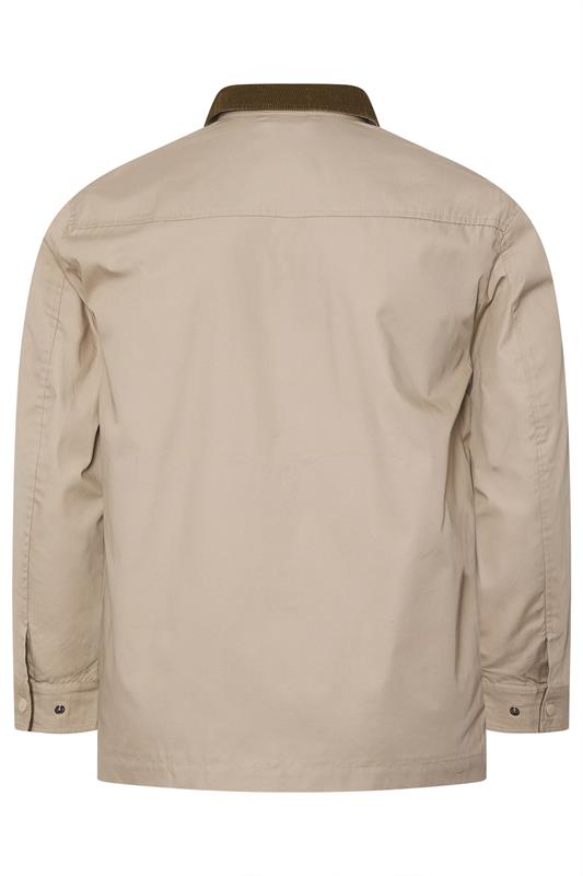 BadRhino Big & Tall Natural Brown Checked Lined Worker Jacket | BadRhino 7