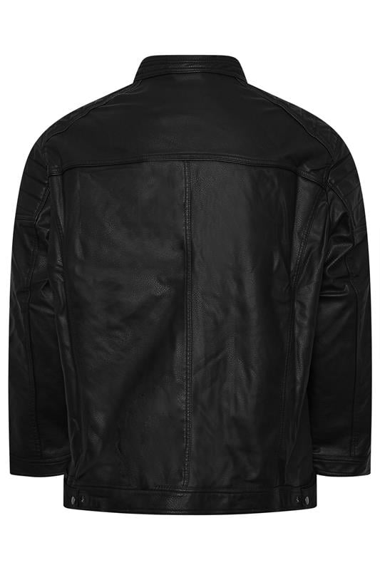 JACK & JONES Big & Tall Black Rocky Jacket | BadRhino 4