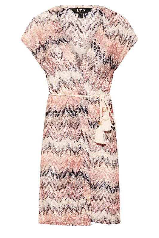 LTS Tall Pink Patterned Crochet Rope Tie Cardigan | Long Tall Sally 7