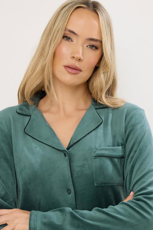 LTS Tall Green Super Luxe Touch Pyjama Set | Long Tall Sally 4