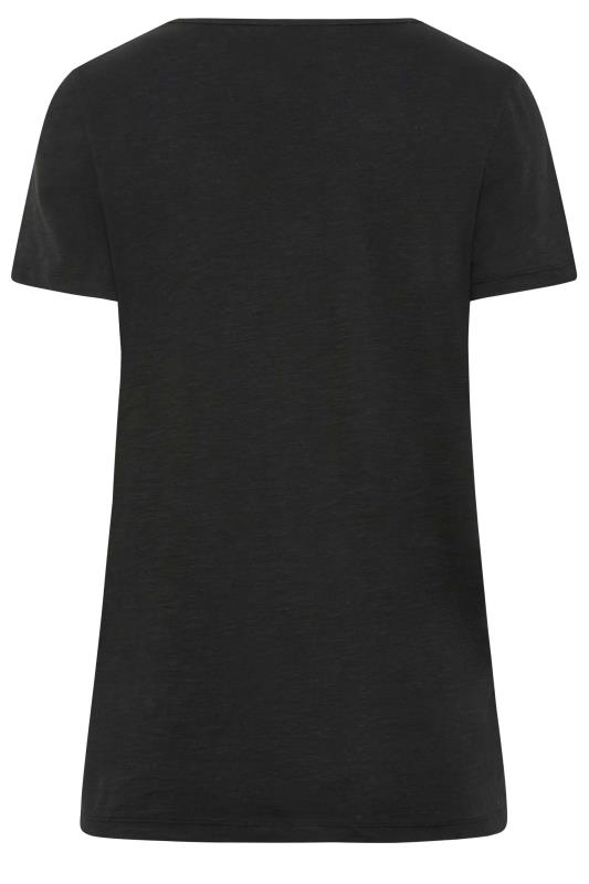 LTS Tall Women's Black Short Sleeve Cotton T-Shirt | Long Tall Sally 8