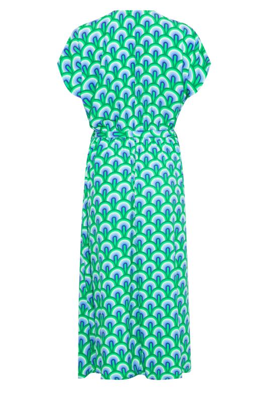 LTS Tall Women's Green Geometric Print Wrap Dress | Long Tall Sally 7