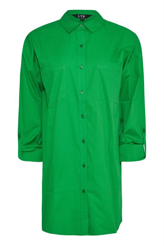 LTS Tall Women's Apple Green Oversized Cotton Shirt | Long Tall Sally 6