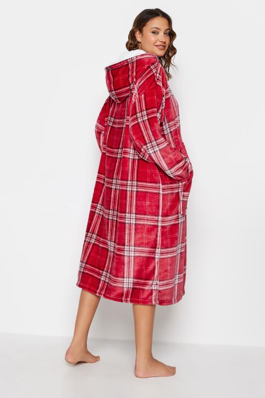 Tall  LTS Tall Red Check Print Snuggle Hoodie