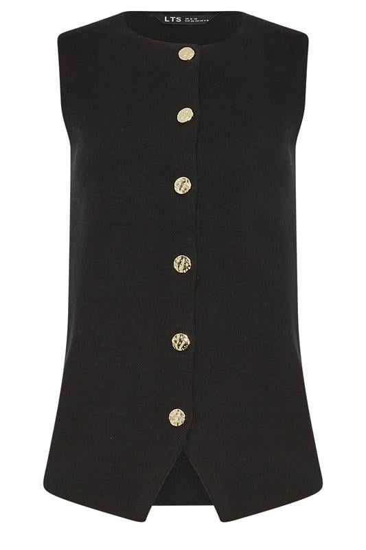 LTS Tall Women's Black Button Vest Top | Long Tall Sally 6