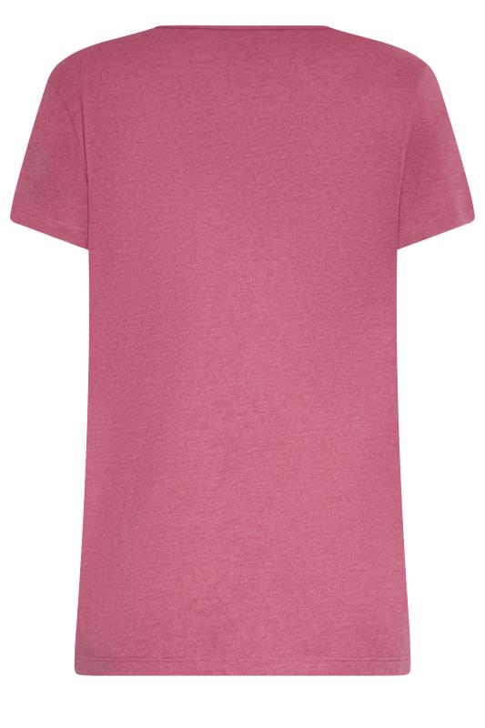 LTS Tall Women's Pink V-Neck T-Shirt | Long Tall Sally 7