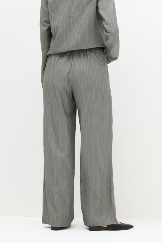 LTS PREMIUM Tall Grey Stripe Wide Leg Trousers | Long Tall Sally 4