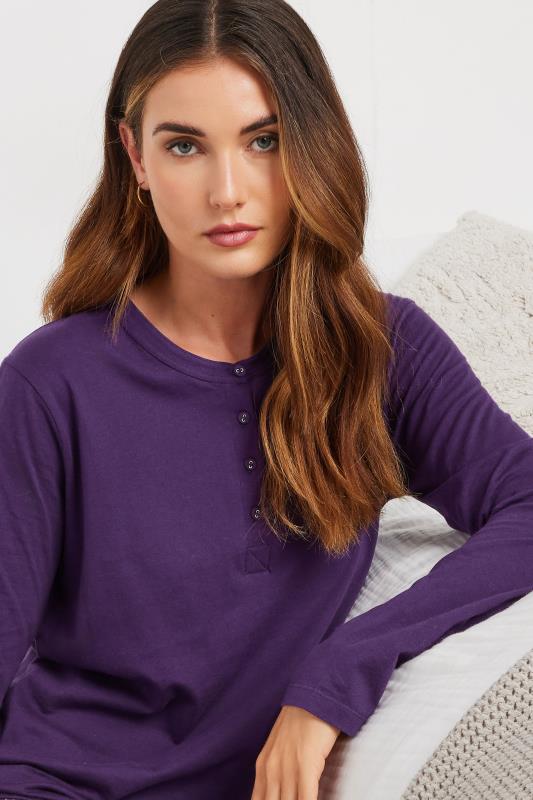 LTS Tall Purple Cotton Pyjama Top | Long Tall Sally 9