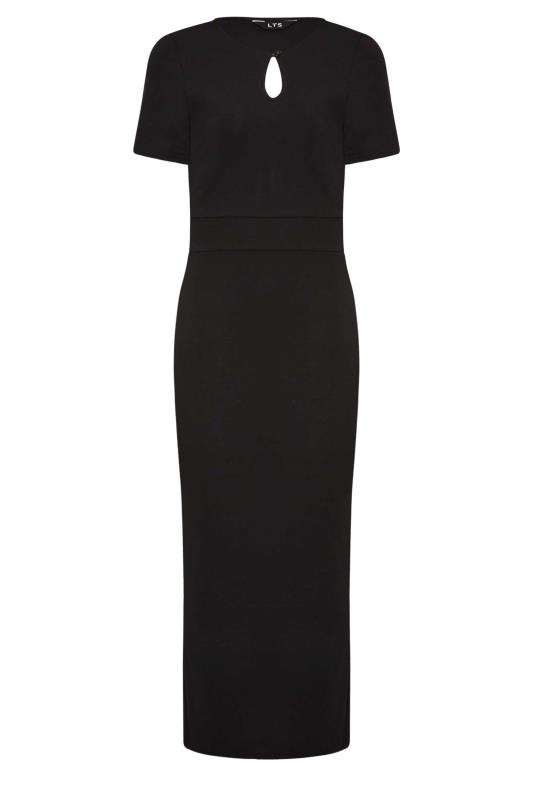 LTS Tall Black Keyhole Detail Midi Dress | Long Tall Sally 5